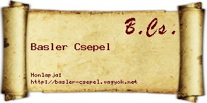 Basler Csepel névjegykártya